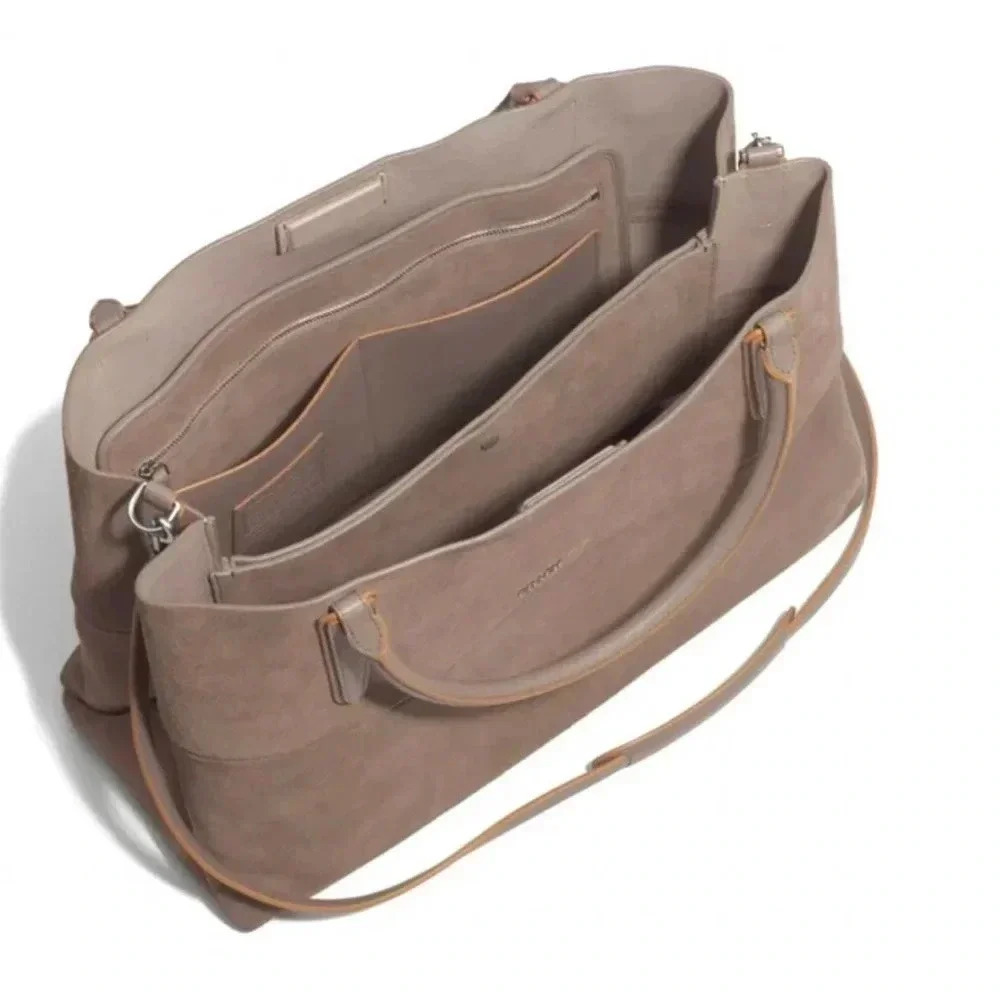 Coach Taupe Suede Tote Bag (Ticket of purchase included) - Picture 4 of 7